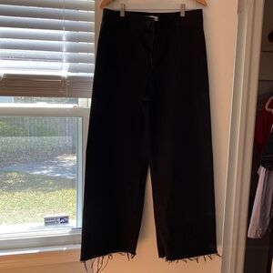 Zara Black Wide Leg Flared Jeans